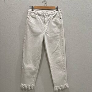 Joes jeans white ankle jeans